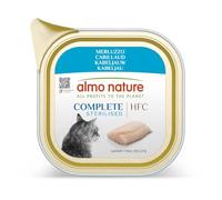 Almo Nature HFC Complete Sterilised - Wet Food for Adult Cats - Cod - Human Grade, Gluten Free, Monoprotein - 85g, Pack of 17