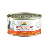 Almo Nature HFC Complete - Wet Cat Food for Adult Cats - Chicken and Carrot - Human Grade, Gluten Free, Monoprotein - 70g, Pack of 24