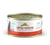 Almo Nature HFC Complete - Wet Cat Food for Adult Cats - Salmon, Tuna and Carrots - Human Grade, Gluten Free - 70g, Pack of 24
