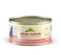 Almo Nature HFC Complete - Wet Food for Kittens - Salmon and Tuna - Human Grade, Gluten Free - 70g, Pack of 24