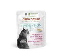 Almo Nature HFC Hydration Help - Wet Cat Food - Salmon Broth with Salmon Fillet - Urinary Support - Human-Grade, Gluten-Free, Monoproteic - 50g (Pack of 24)