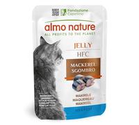 Almo Nature HFC Jelly - Wet Cat Food for Adult Cats - Mackerel - Human-Grade, Gluten-Free, Monoproteic - 55g (Pack of 24)