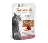 Almo Nature HFC Jelly - Wet Cat Food for Adult Cats - Tuna and Shrimps - Human-Grade, Gluten-Free - 55g (Pack of 24)