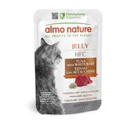 Almo Nature HFC Jelly - Wet Cat Food for Adult Cats - Tuna with Whitebait - Human-Grade, Gluten-Free - 55g (Pack of 24)