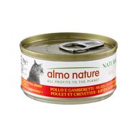 Almo Nature HFC Natural - Wet Cat Food for Adult Cats - Chicken and Shrimps - Human Grade, Gluten Free - 70g, Pack of 24
