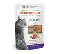 Almo Nature HFC Natural - Wet Cat Food for Adult Cats - Chicken Breast and Duck Fillet - Human-Grade, Gluten-Free - 55g (Pack of 24)
