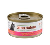 Almo Nature HFC Natural - Wet Cat Food - Salmon and Chicken - Human Grade, Gluten Free - 70g, Pack of 6