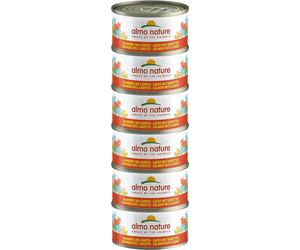 almo nature Mega Pack - Salmon with Carrot 6 x 70g Cans, clear