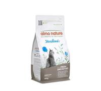 Almo Nature Sterilised - Kibble for Sterilised Cats with Fresh Anchovies - Low in Magnesium and with Fibres for Weight Control - 400g Bag