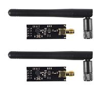 ALMOCN 2PCS NRF24L01+PA+LNA Wireless Transceiver 2.4G 1100m RF Transceiver Module with SMA Antenna in Antistatic Foam for Arduino