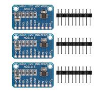 ALMOCN 3pcs ADS1115 16 Bit 16 Byte 4 Channel I2C IIC Analog-to-Digital ADC PGA Converter with Programmable Gain Amplifier High Precision ADC Converter Development Board for Arduino Raspberry Pi