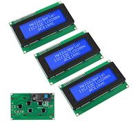 ALMOCN 3pcs IIC I2C TWI Serial LCD 2004 20x4 Display Screen Blue + IIC I2C Module Interface Adapter for Raspberry Pi Arduino Uno (Blue)