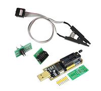 ALMOCN SOIC8 SOP8 Flash Chip IC Test Clips Socket Adpter Programmer BIOS + CH341A 24 25 Series EEPROM Flash BIOS USB Programmer Module (Double Clip+ USB)