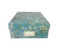 Almond Blossom A4 Storage box | Decorative Storage Box with Van Gogh Design | Home Office | Cardboard Storage Boxes with Lids | Storage Box with Lid | Storage Boxes Cardboard
