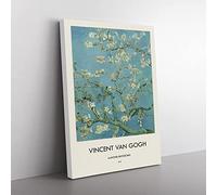 Almond Blossom Branches Vol.1 By Vincent Van Gogh Exhibition Museum Painting Canvas Wall Art Print Ready to Hang, Framed Picture for Living Room Bedroom Home Office Décor, 76x50 cm (30x20 Inch)