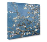Almond Blossom Branches Vol.2 by Vincent van gogh Classic Painting Canvas Wall Art Print Ready to Hang, Framed Picture for Living Room Bedroom Home Office Décor, 20x20 Inch (50x50 cm)
