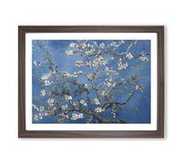 Almond Blossom Branches Vol.2 By Vincent Van Gogh Classic Painting Framed Wall Art Print, Ready to Hang Picture for Living Room Bedroom Home Office Décor, Walnut A2 (64 x 46 cm)