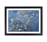Almond Blossom Branches Vol.2 By Vincent Van Gogh Classic Painting Framed Wall Art Print, Ready to Hang Picture for Living Room Bedroom Home Office Décor, Black A4 (34 x 25 cm)