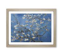 Almond Blossom Branches Vol.2 By Vincent Van Gogh Classic Painting Framed Wall Art Print, Ready to Hang Picture for Living Room Bedroom Home Office Décor, Oak A4 (34 x 25 cm)