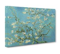 Almond Blossom Branches Vol.3 By Vincent Van Gogh Canvas Print | Gallery Wrapped 30mm Frame Wall Art | 20x14 inches | Ready to Hang | Impressionist Floral Picture | Living Room Bedroom Lounge Office