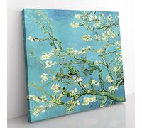 Almond Blossom Branches Vol.3 by Vincent van gogh Classic Painting Canvas Wall Art Print Ready to Hang, Framed Picture for Living Room Bedroom Home Office Décor, 50x50 cm (20x20 Inch)