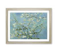 Almond Blossom Branches Vol.3 By Vincent Van Gogh Classic Painting Framed Wall Art Print, Ready to Hang Picture for Living Room Bedroom Home Office Décor, Oak A4 (34 x 25 cm)