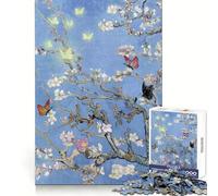 Almond Blossom Butterfly 1000 Piece Jigsaw Puzzles for Adults Jigsaw Mental Sharpness Quiet Enjoyment Smooth Edges Heartfelt Gift (38x52cm)