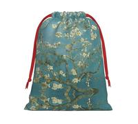 Almond Blossom Print Practical Drawstring Gift Travel Pouches Men Women Multiple Occasion Daily Carry