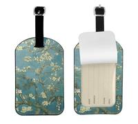 Almond Blossom Print Travel Luggage Tags Elegant Luggage Tag 4.3 x 2.76 Inch for Suitcases Accessory