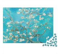 Almond Blossoms Painting Jigsaw for Adults Educational: Blossom Branches Sky 1000 Piece Games for Home Decor 38x26cm/1000pcs