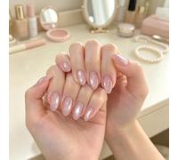 Almond False Manicure Collection Soft Reflective ABS | Soft Reflective Look for Date Night Travel, Glossy ABS Finish for Daily Wear Commute, Trip Packing