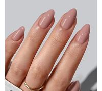 Almond False Nails Burgundy - Short Medium Press On Nails - Oval Wine red gold Fake Nails with Flower - Full Cover Acrylic Stick On Nails For Women DIY Nail Art Accessories - KI-C1210