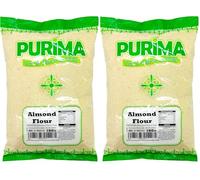 Almond Flour 1KG - Extra Fine - Finely Ground Almonds 1 KG Meal Premium Natural Blanched Powder Low Carb Gluten Free Baking Primal Keto Bread Paleo Diets Vegan PURIMA - Bulk Packaging (Pack of 2)