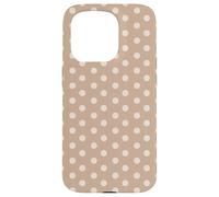 Almond Latte Polka Dot Aesthetic Preppy Vintage Dotted Case for iPhone 15 Pro