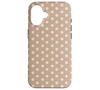 Almond Latte Polka Dot Aesthetic Preppy Vintage Dotted Case for iPhone 16