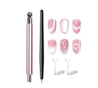 Almond Magnet, Double Head Pen, Nail Design Tool, Portable Metal Magnetic Stick with Round Ball Design for Uv Gel Shine Effects, Interactive Home Salon Travel Beginners Professionals 25g