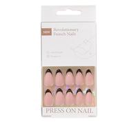 Almond Middle Press On Nails 30Pcs Set Artificial Nails French Tip Nails Art Decoration False Nails For Women And Girls