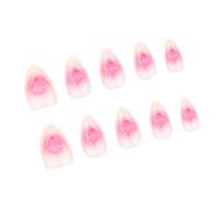 Almond Nails Tips Fake Glues On Stick On Heart Press On Artificial False For Womens Girls Design False Nail