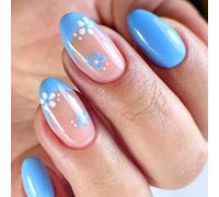 Almond Nails Tips Fake Glues On Stick Press Artificial False For Womens Girls Gifts Artificial Acrylic False Nail