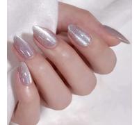 Almond Press on Nails, 30 Pieces, Cat Eye, Glossy Finish, Artificial Nails, Acrylic for Professional Looking Manicure Stick Nail