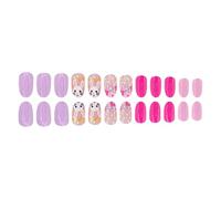 Almond Press On Nails Glossy Design French Fake Nails Acrylic False Nails Artificial Nails Glues On Nails For Womens