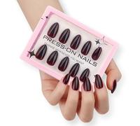 Almond Press On Nails Glossy Fake Nails Stick On Nails In 15 Sizes 30Pcs French Nails Tips For DIYS Nails Art Decorations