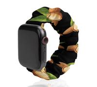 Almond Scrunchies Watch Band Compatible with IWatch Stretchy Elastic Replacement Strap 38mm/40mm