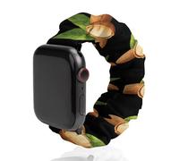 Almond Scrunchies Watch Band Compatible with IWatch Stretchy Elastic Replacement Strap 38mm/40mm
