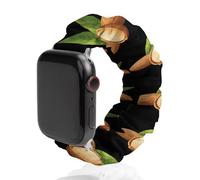 Almond Scrunchies Watch Band Compatible with IWatch Stretchy Elastic Replacement Strap 42mm/44mm