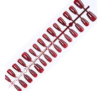 Almond/Square/Coffin Fake Nails Cats Eye Press On Nails Stick On Nails Wine Redness Artificial Nails Acrylic Nails