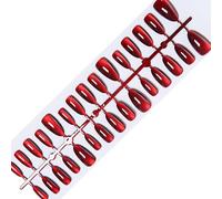 Almond/Square/Coffin Fake Nails Cats Eye Press On Nails Stick On Nails Wine Redness Artificial Nails Acrylic Nails