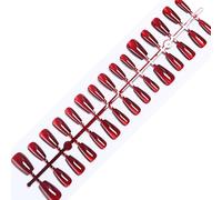 Almond/Square/Coffin Fake Nails Cats Eye Press On Nails Stick On Wine Redness Artificial Acrylic Cats Eye Press Nail