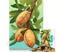 Almond Tree Branch with Ripe Almonds 1000-piece Puzzle for Teenagers Focus Memory Game Professional Grade Cutting Relaxing Indoor Group Activity (50x75cm)