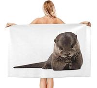 ALMONO Otter Beach Towel, Otter Beach Towels for Adults Kids Microfibre Travel Towel, Quick Dry Sand Free Lightweight Pool Towel for Swim, Bath, Travel Beach Towel 80x160